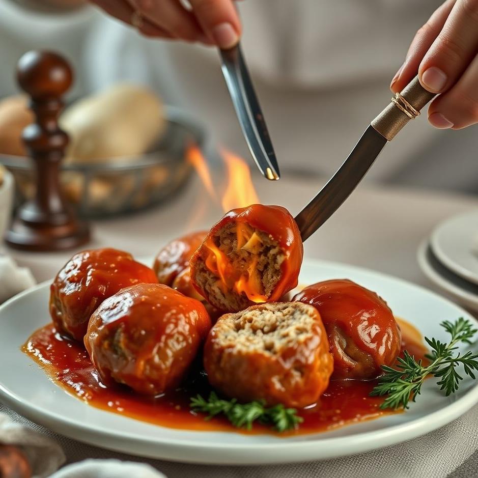 Dream : Carving stuffed meatballs in a dream