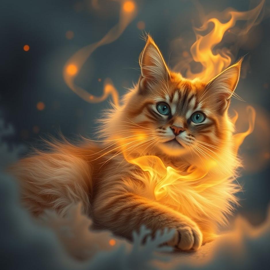 Dream : Cat's fur burning in a dream