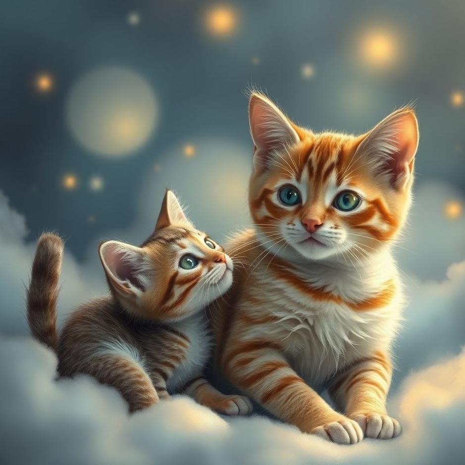Dream : Cat and a kitten in a dream