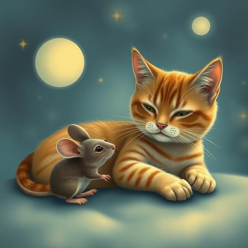 Dream : Cat and a mouse playing in a dream