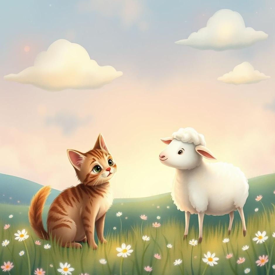 Dream : Cat and a sheep in a dream
