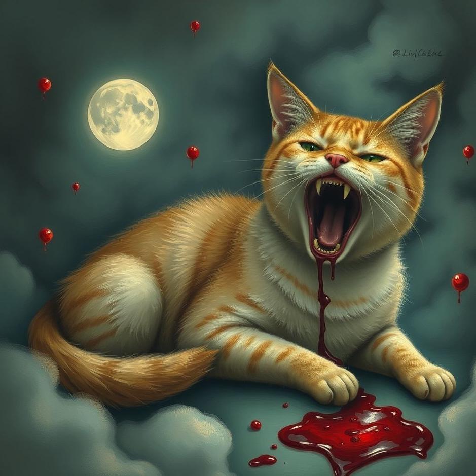 Dream : Cat and blood in a dream