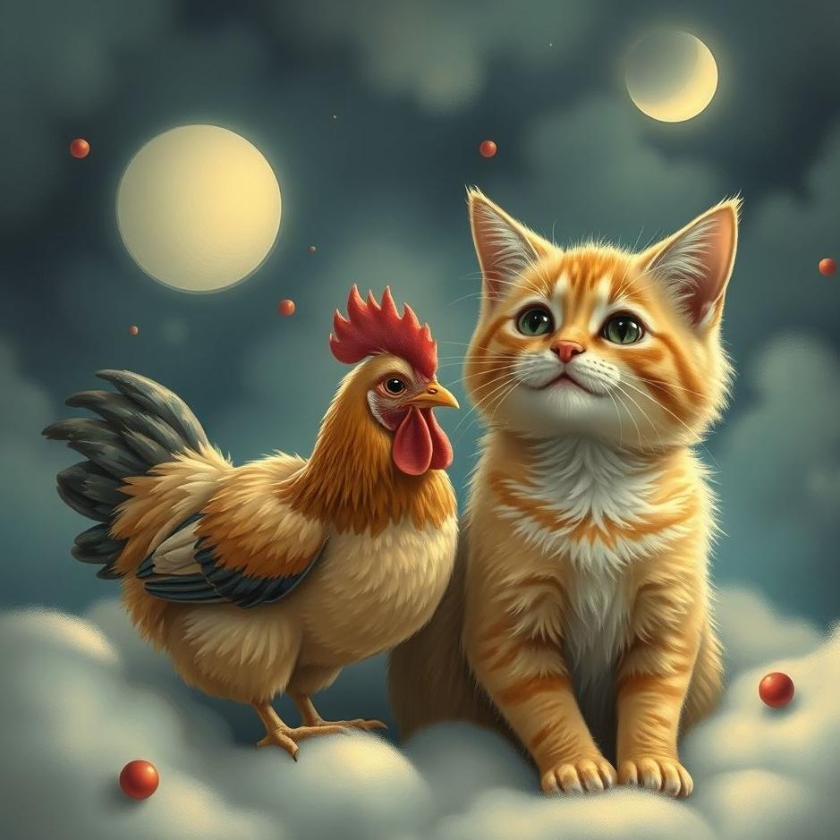 Dream : Cat and chicken in a dream