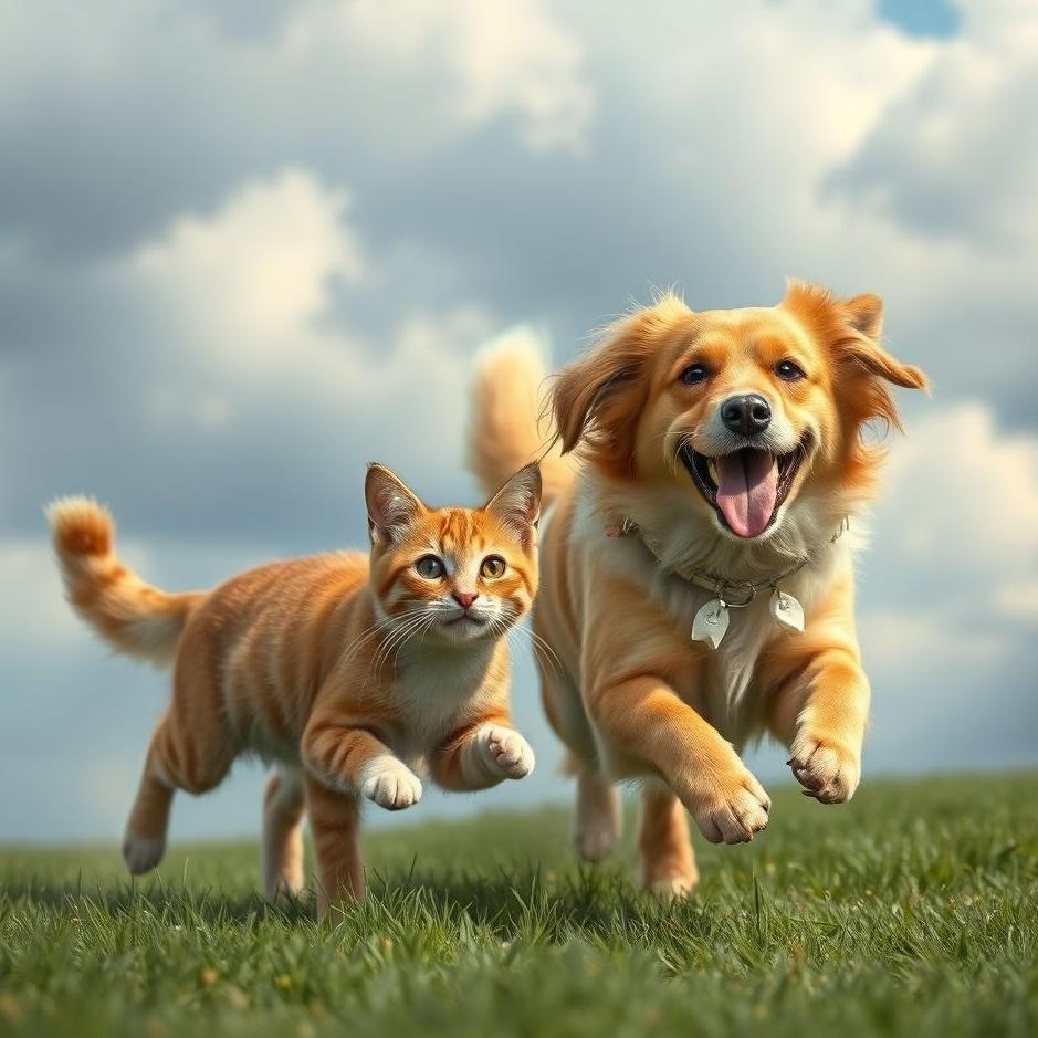 Dream : Cat and dog chasing in a dream