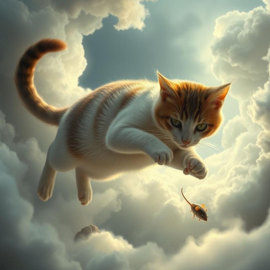 Dream : Cat attacking a mouse in a dream