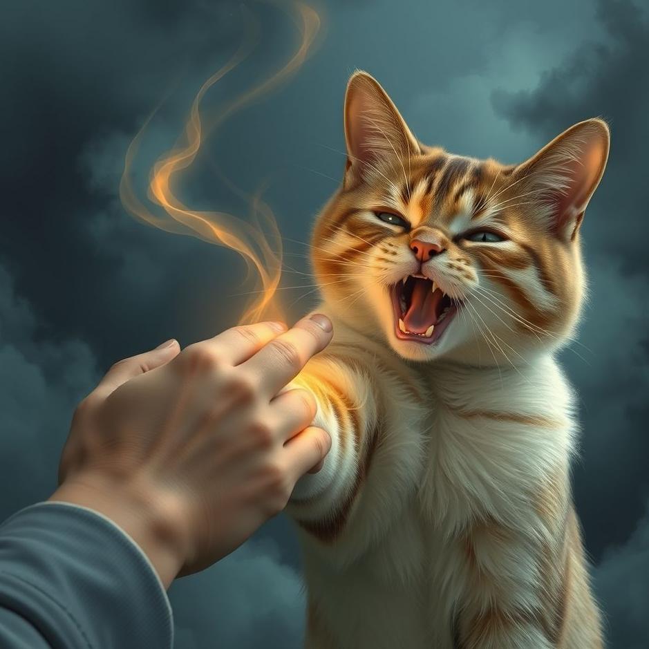 Dream : Cat attacking your hand in a dream