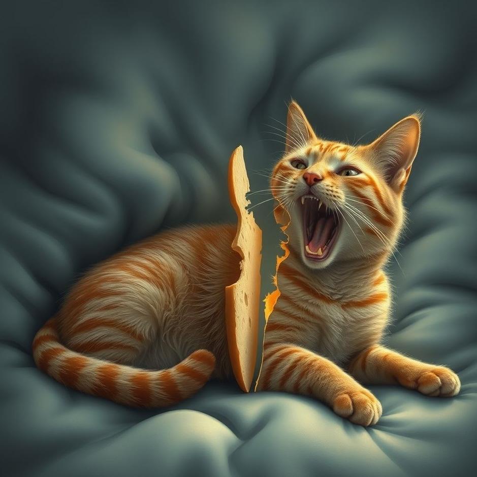 Dream : Cat being cut in half in a dream