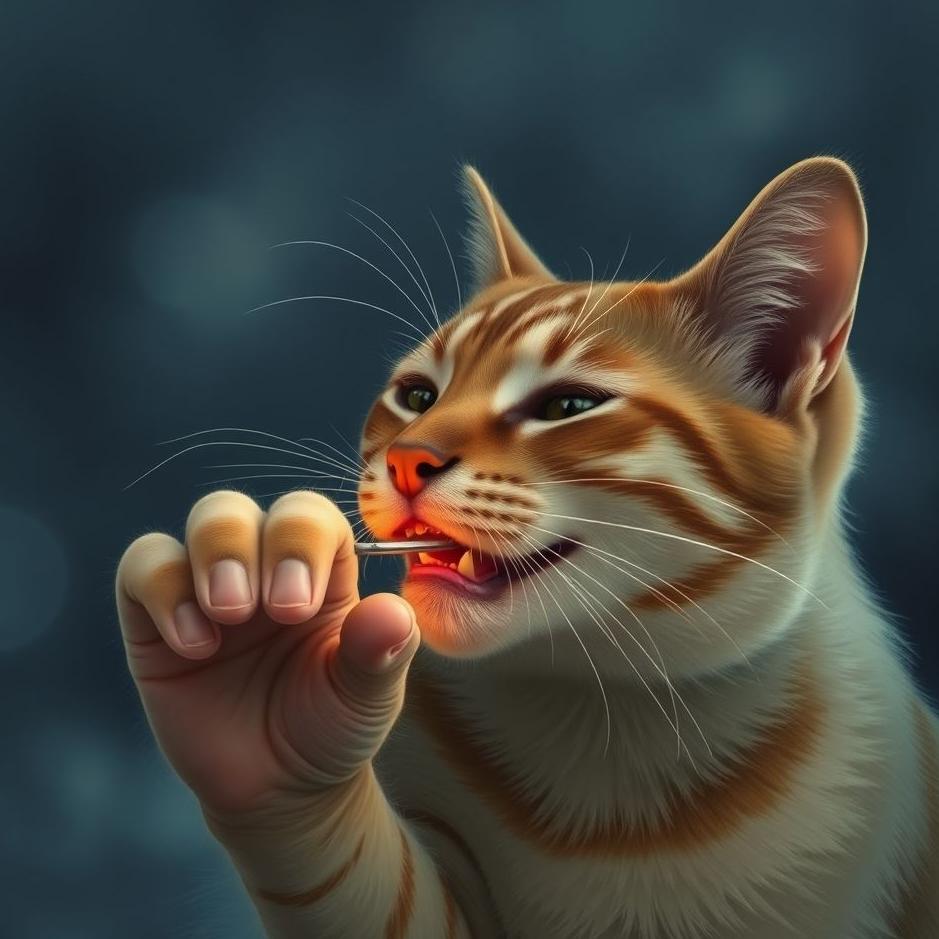 Dream : Cat bite my hand in a dream