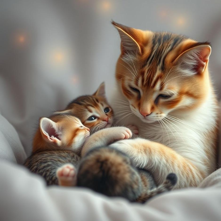 Dream : Cat breastfeeding its kittens in a dream