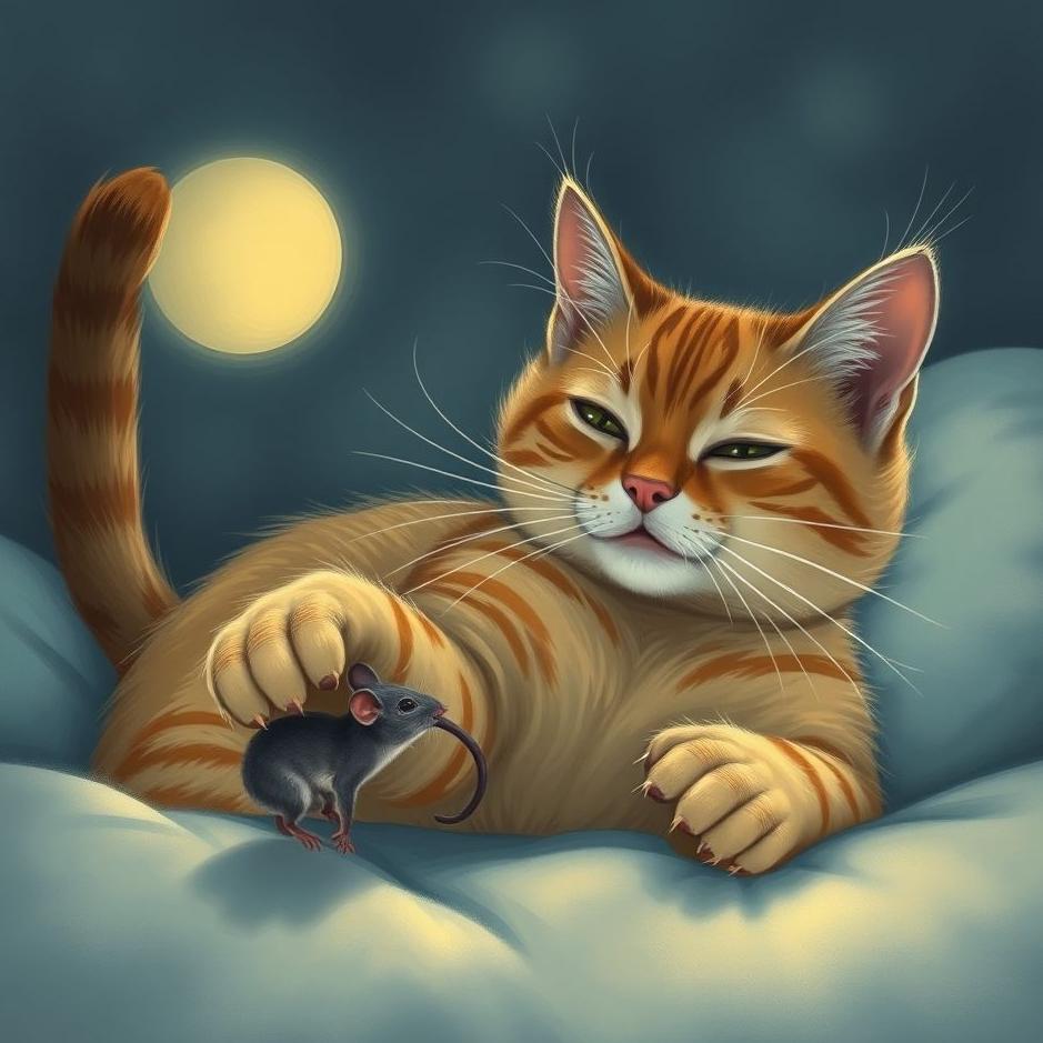 Dream : Cat catching a mouse in a dream