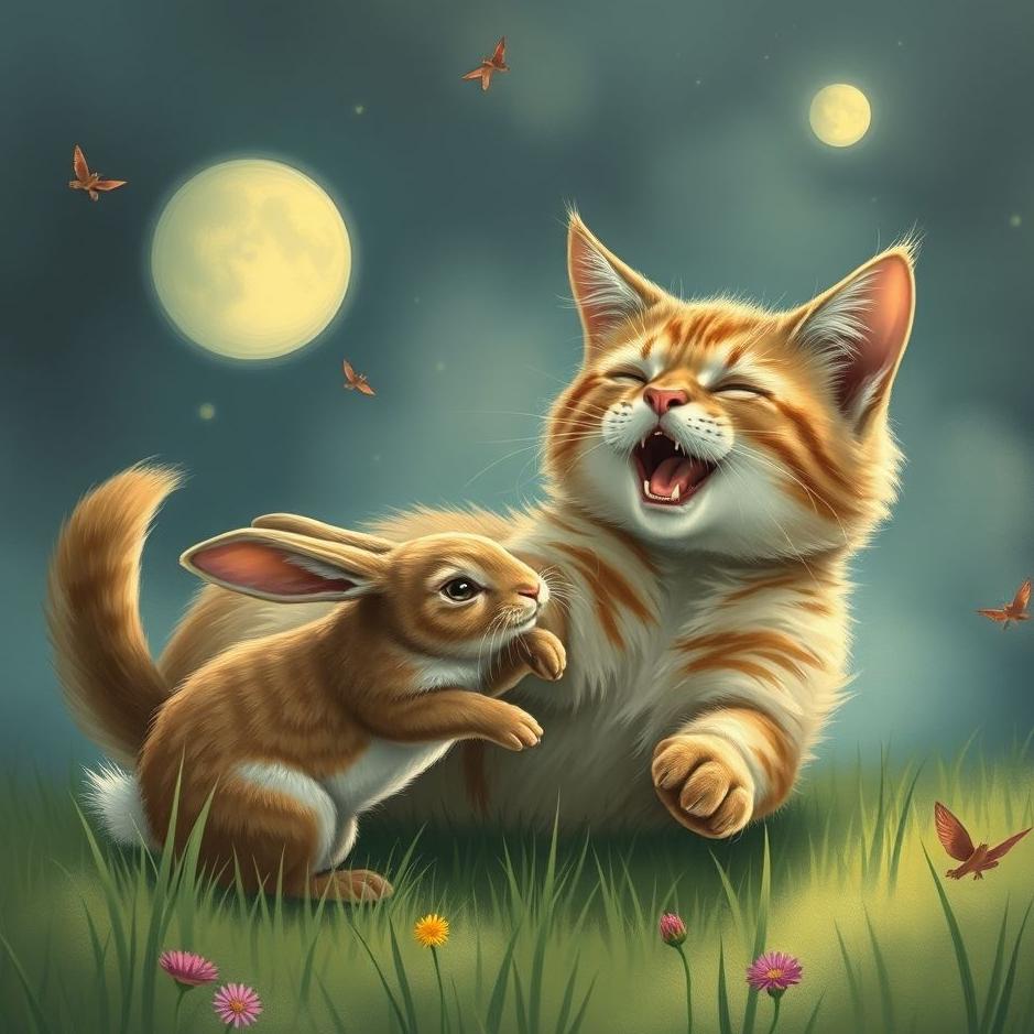 Dream : Cat catching a rabbit in a dream