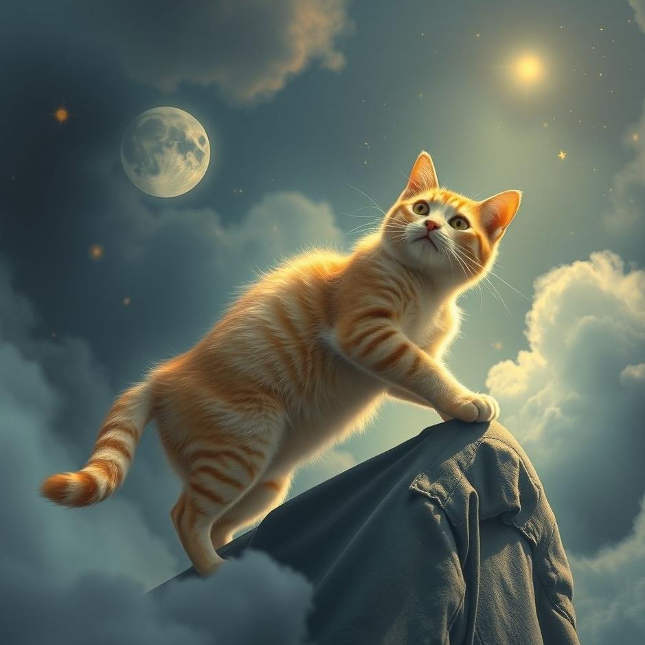 Dream : Cat climbing on you in a dream