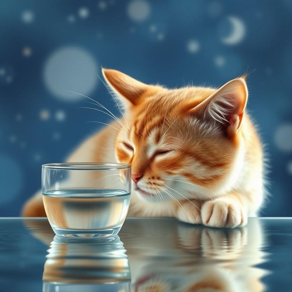 Dream : Cat drinking water in a dream