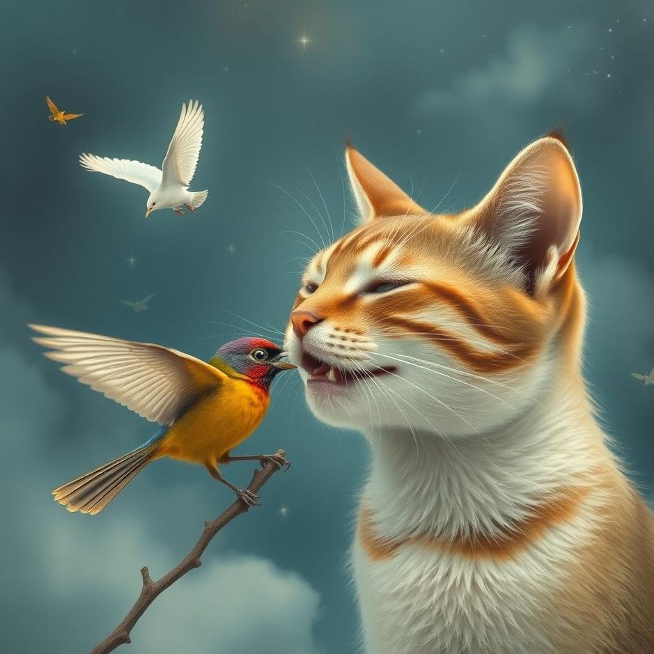 Dream : Cat eat a bird in a dream