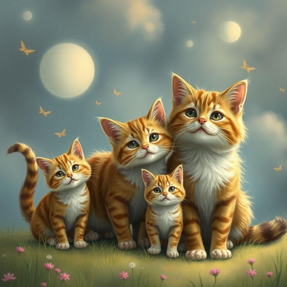 Dream : Cat family in a dream
