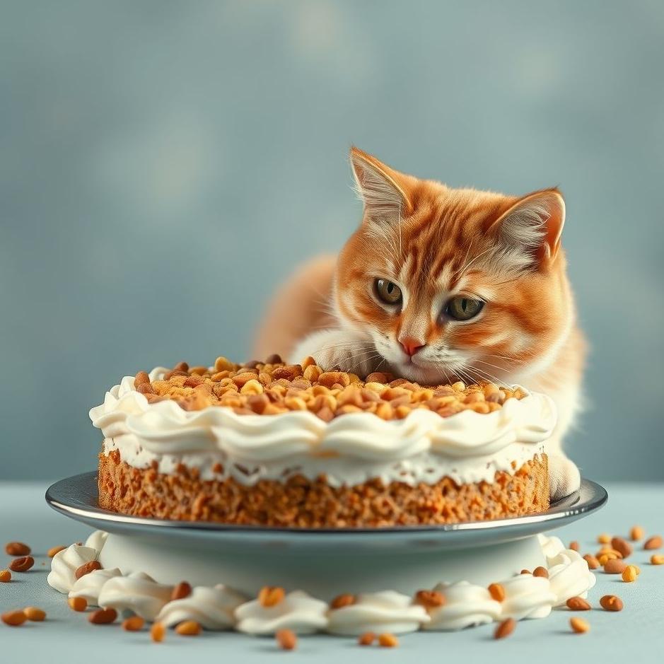 Dream : Cat feed cake in a dream