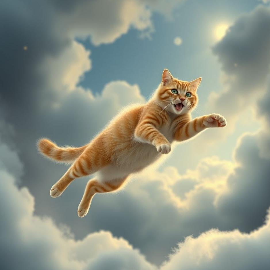 Dream : Cat jumping over you in a dream