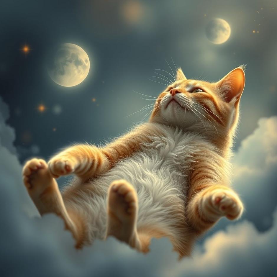 Dream : Cat on its back in a dream