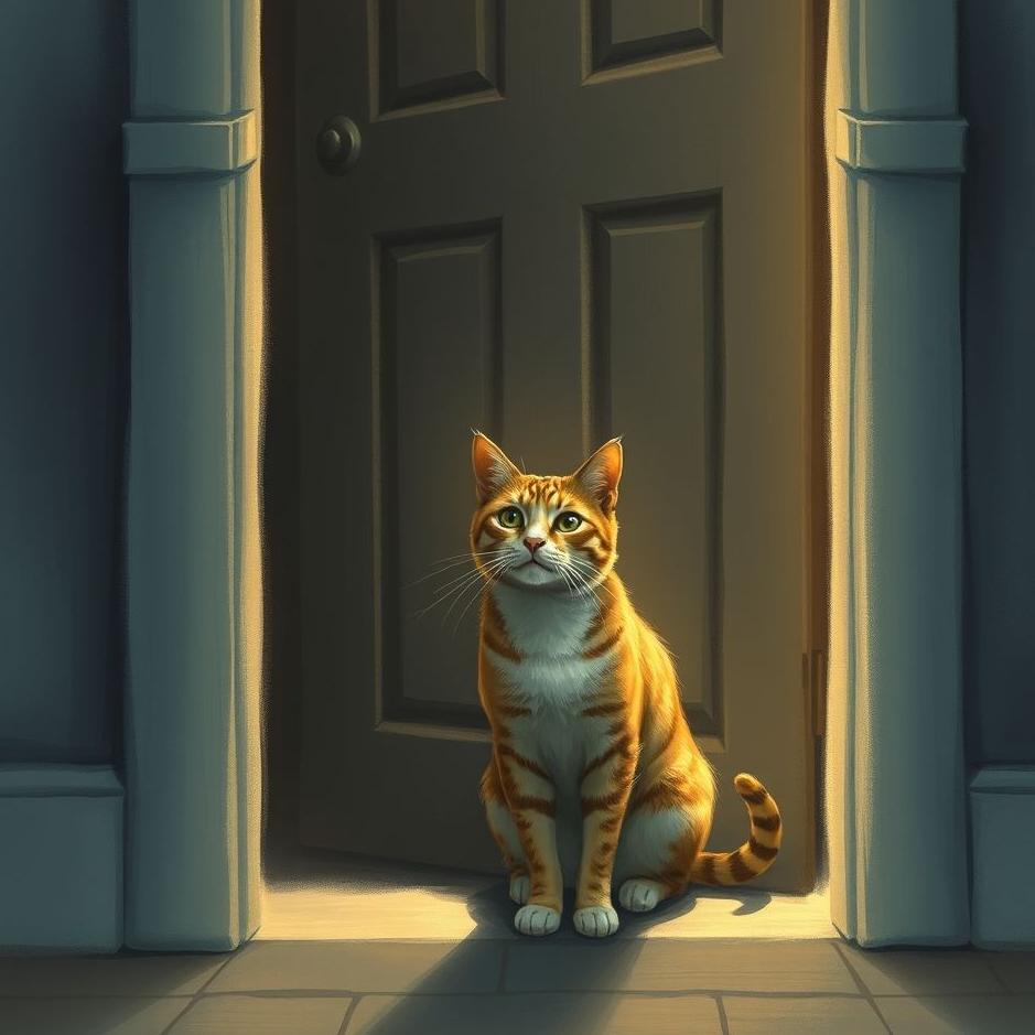 Dream : Cat on the threshold of a door in a dream