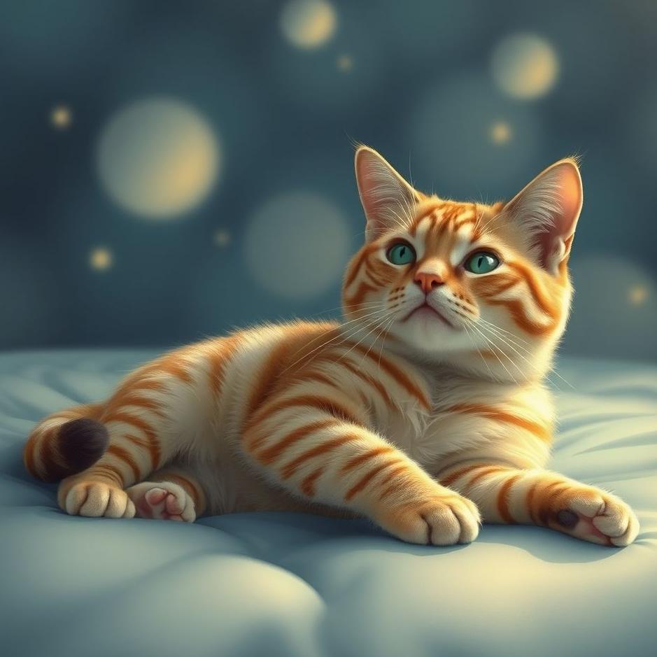 Dream : Cat on your belly in a dream