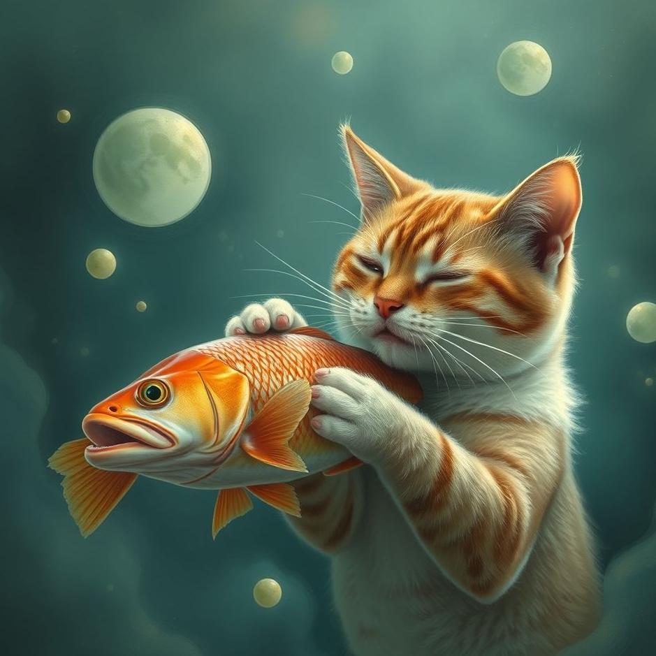 Dream : Cat stealing a fish in a dream