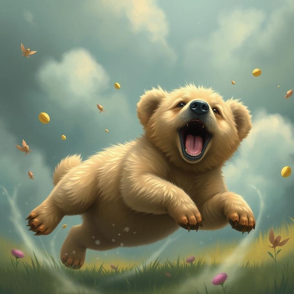 Dream : Catch the bear puppy in the dream