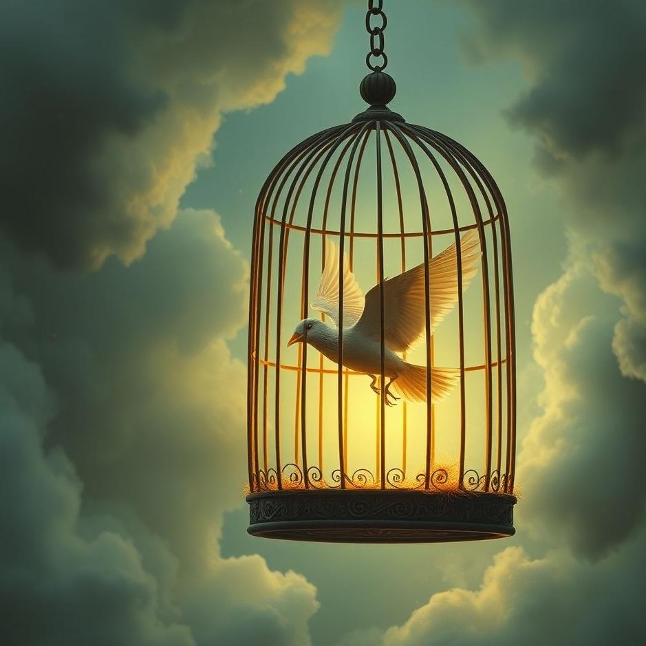 Dream : Catching a bird escaping from a cage in a dream