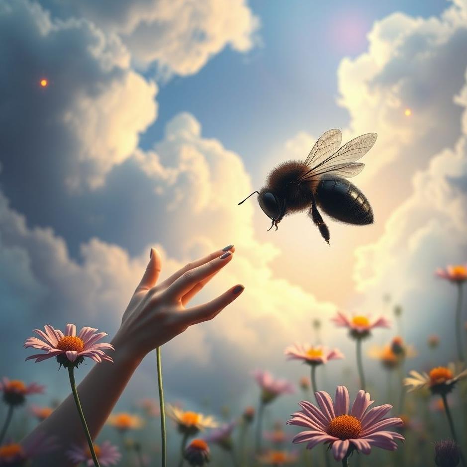 Dream : Catching a black bee in a dream