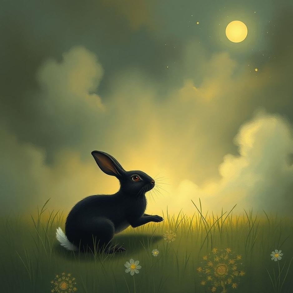 Dream : Catching a black rabbit in a dream