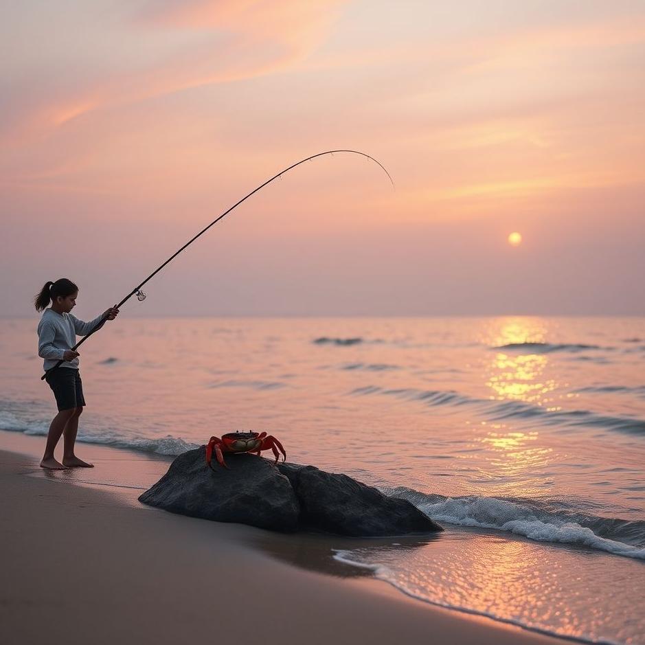 Dream : Catching a crab with a fishing rod in your dream