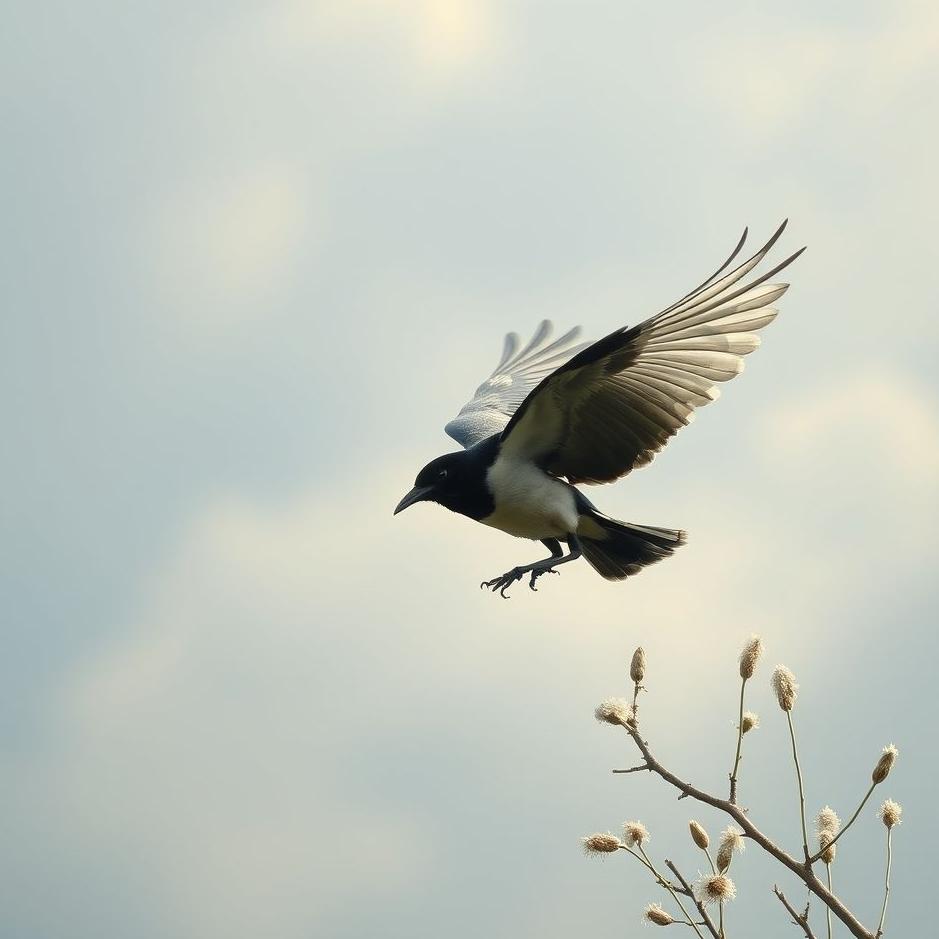 Dream : Catching a magpie bird in a dream