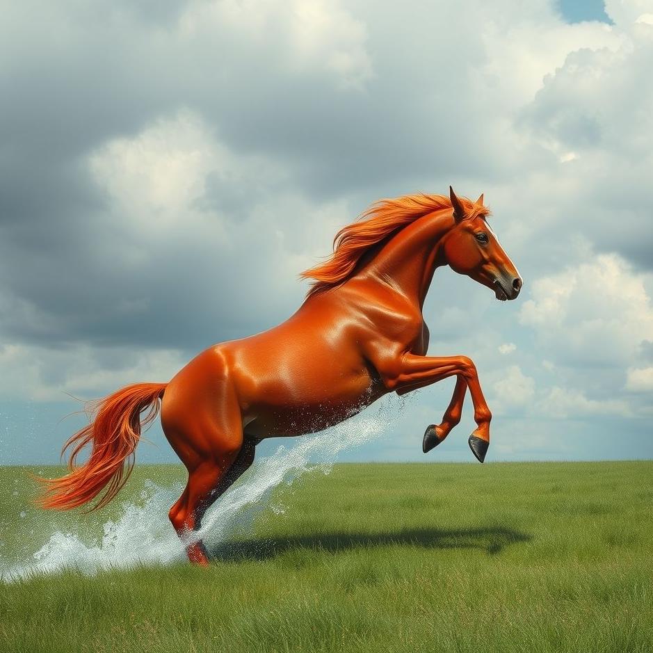Dream : Catching a red horse in a dream