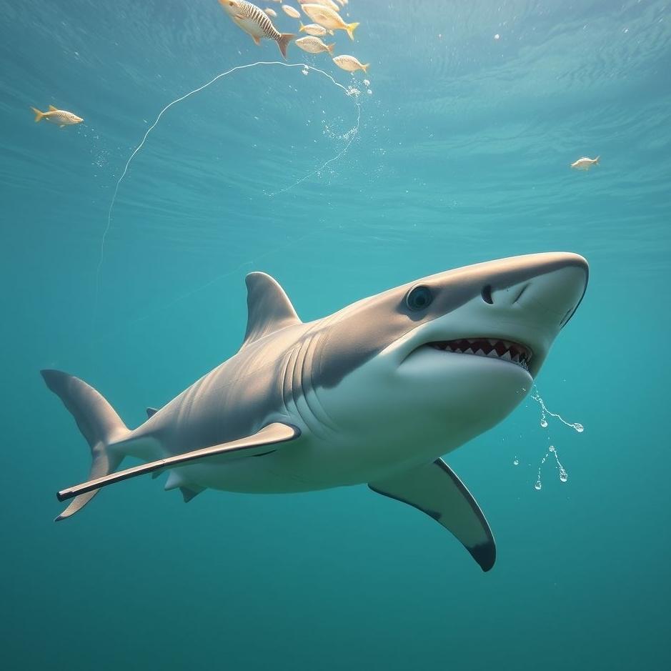 Dream : Catching a shark with a fishing rod in a dream