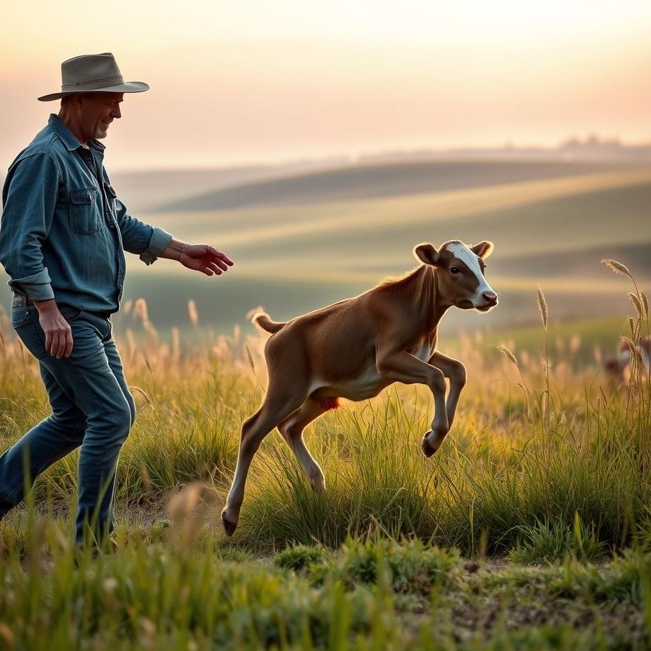 Dream : Catching an escaped calf in a dream