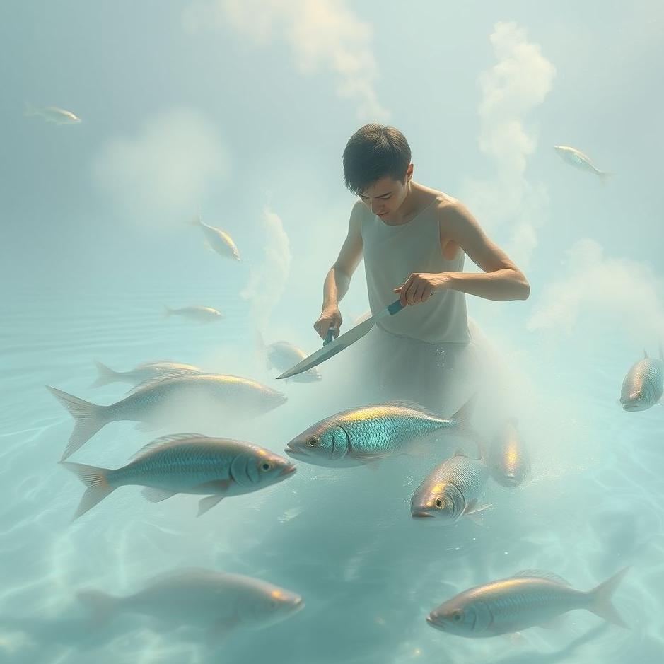 Dream : Catching and cutting fish in a dream