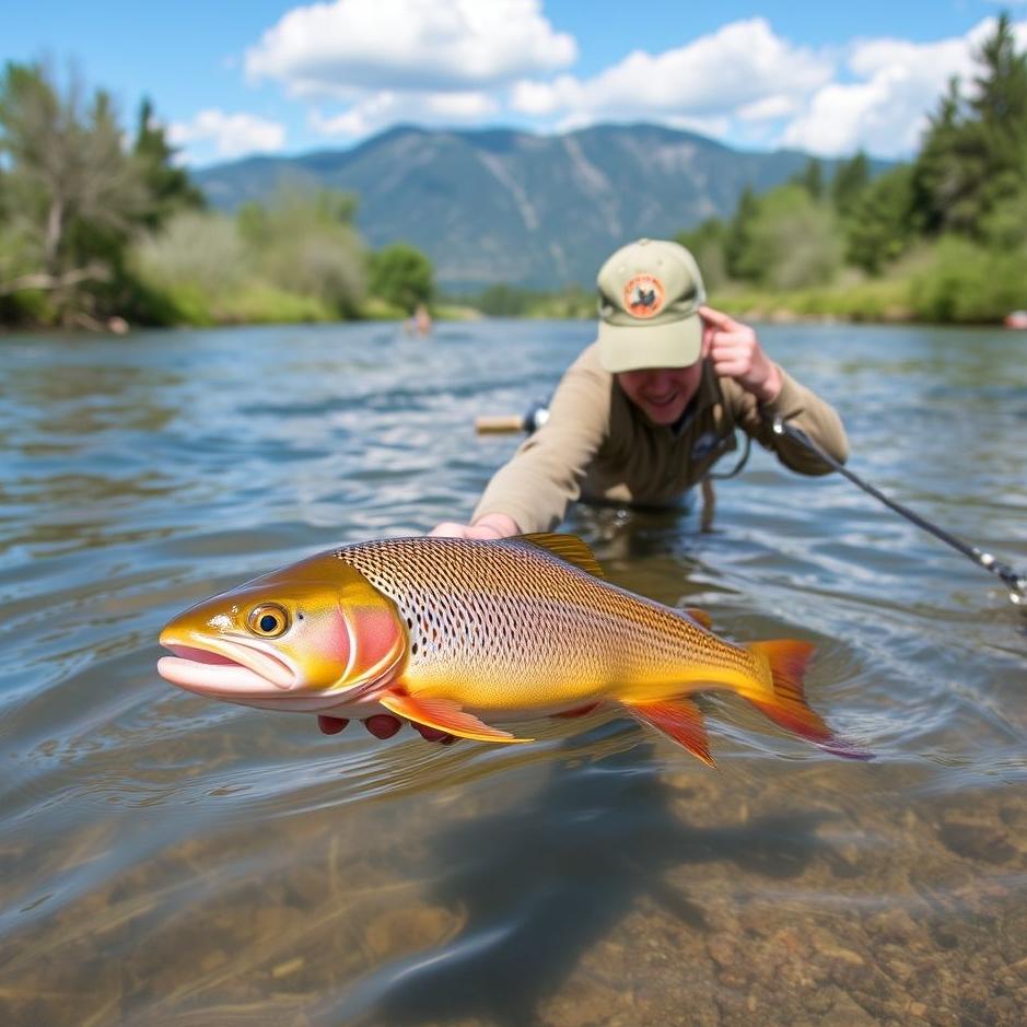 Dream : Catching fish in a river