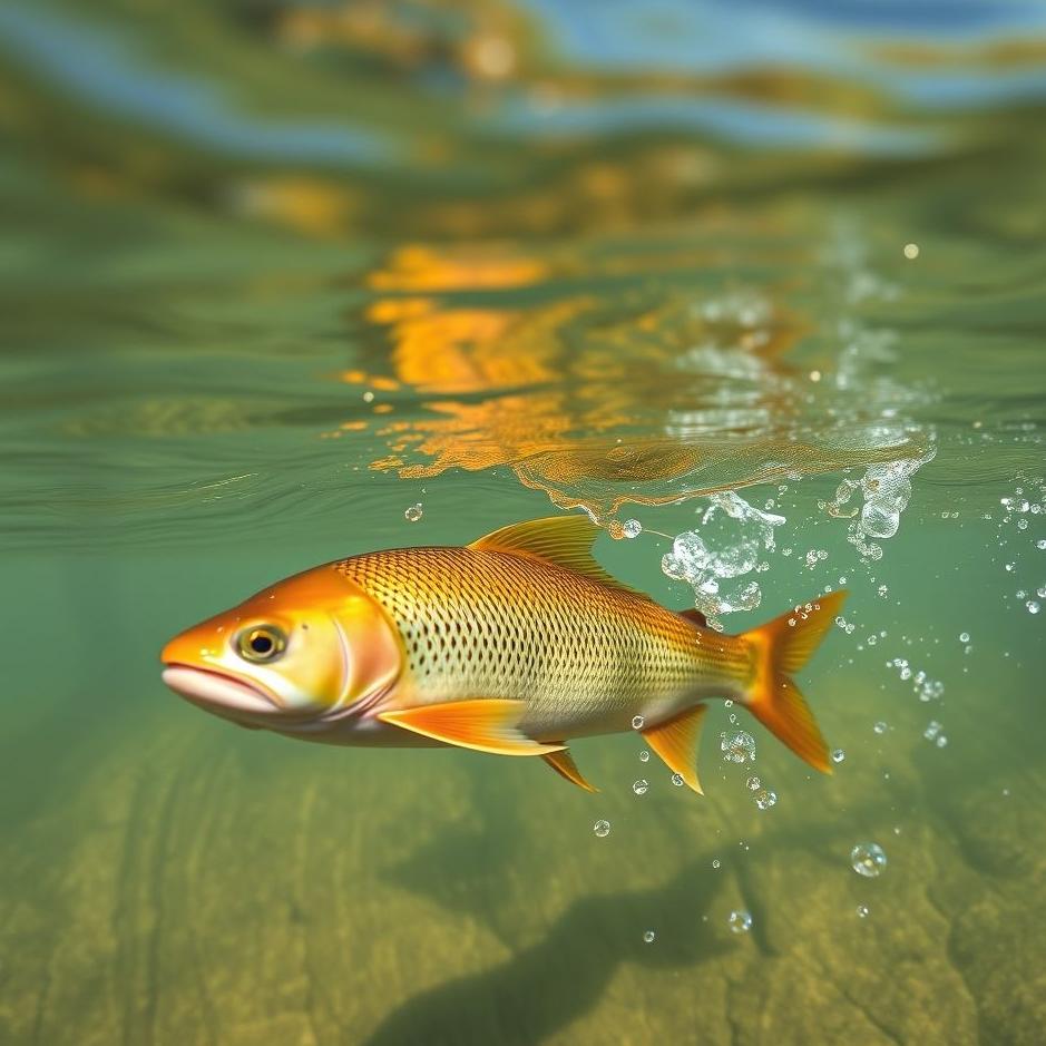 Dream : Catching fish in the flowing water in the dream