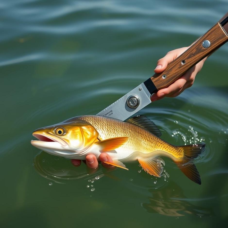 Dream : Catching fish with a knife 