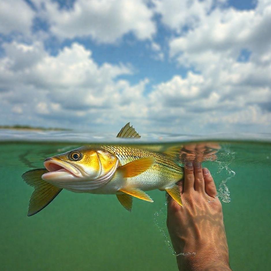 Dream : Catching fish with foot in the dream