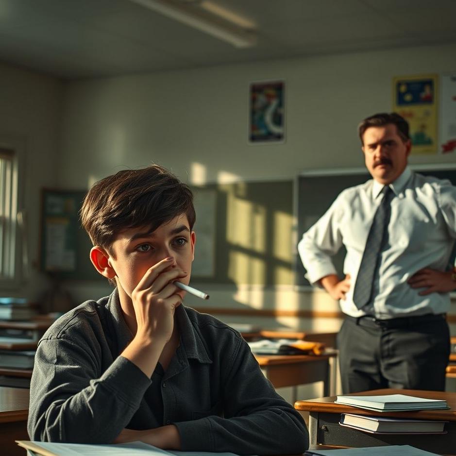 Dream : Caught by a teacher while smoking in a dream