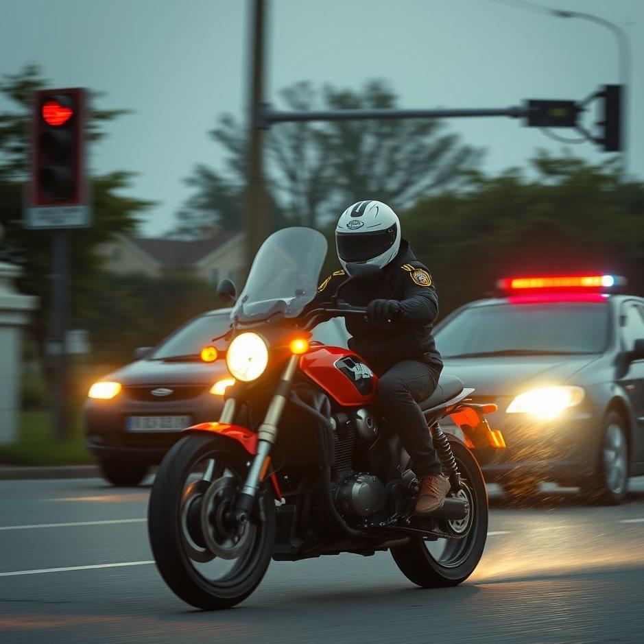 Dream : Caught by the police on a motorcycle in a dream