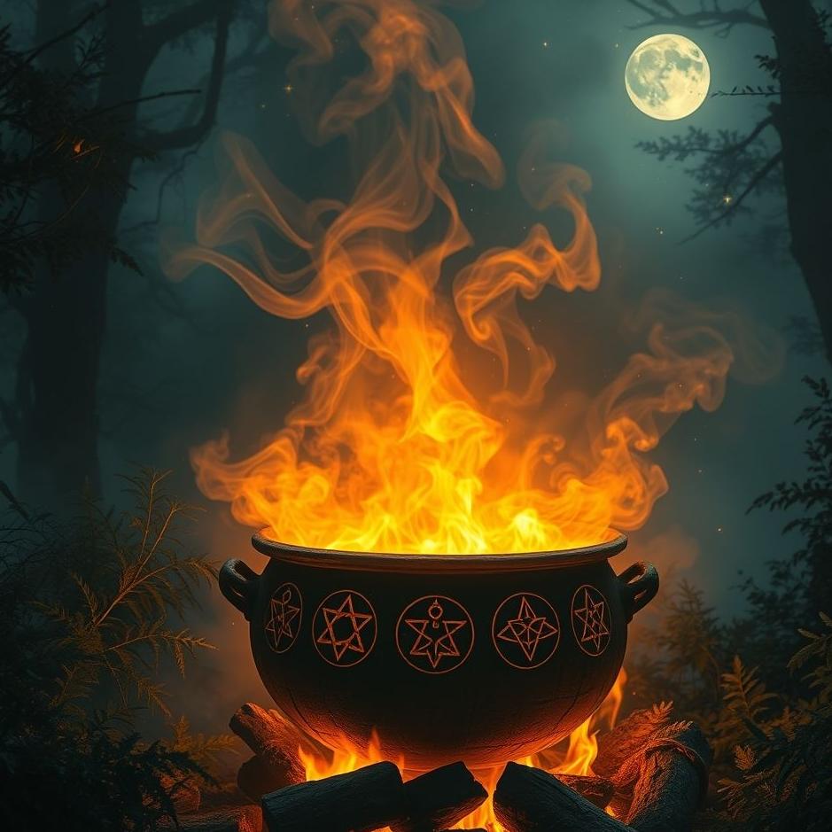 Dream : Cauldron and fire in a dream