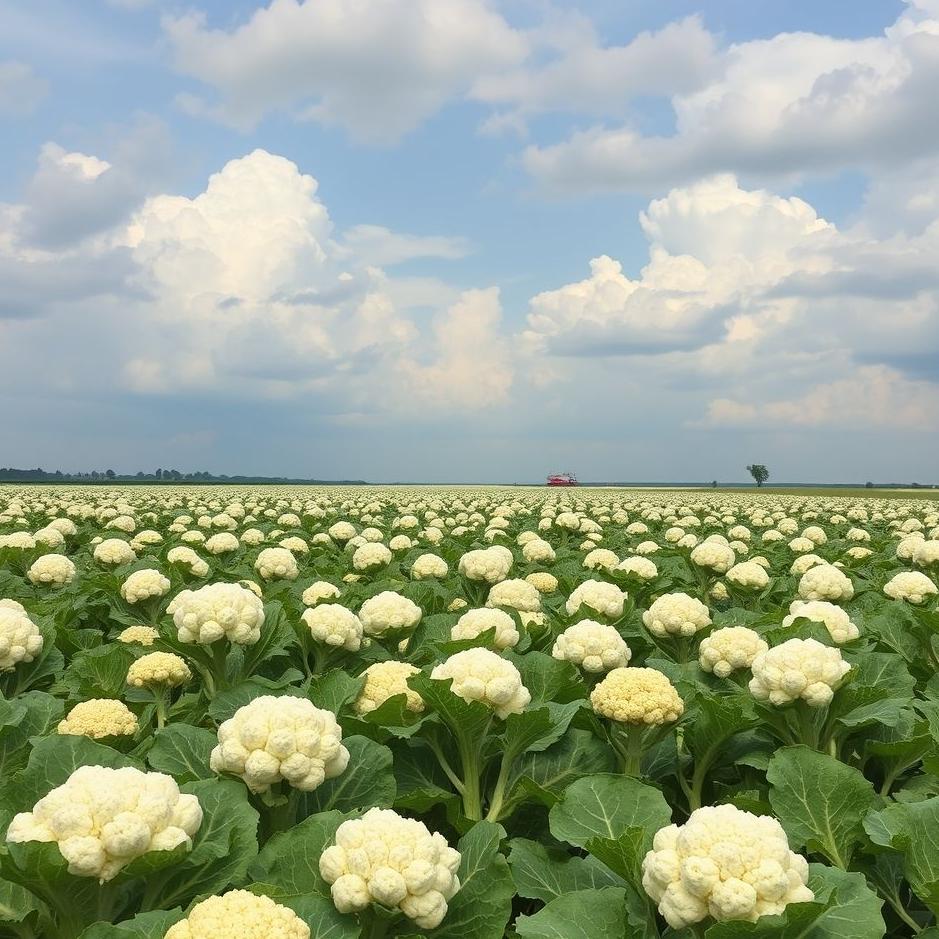 Dream : Cauliflower field in a dream