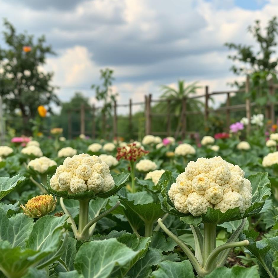 Dream : Cauliflower garden in a dream