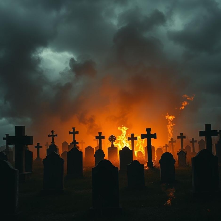 Dream : Cemetery burning in a dream