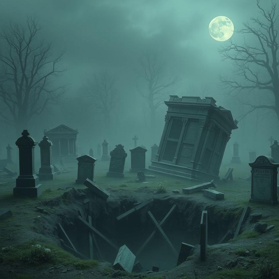 Dream : Cemetery collapsing in a dream