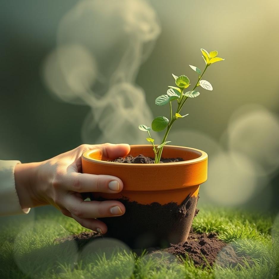 Dream : Changing the soil of a flower pot in a dream