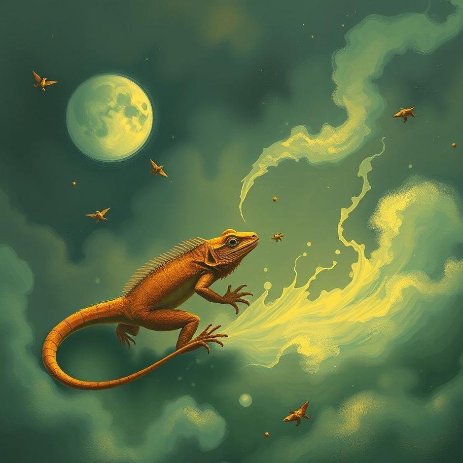 Dream : Chasing a lizard in a dream