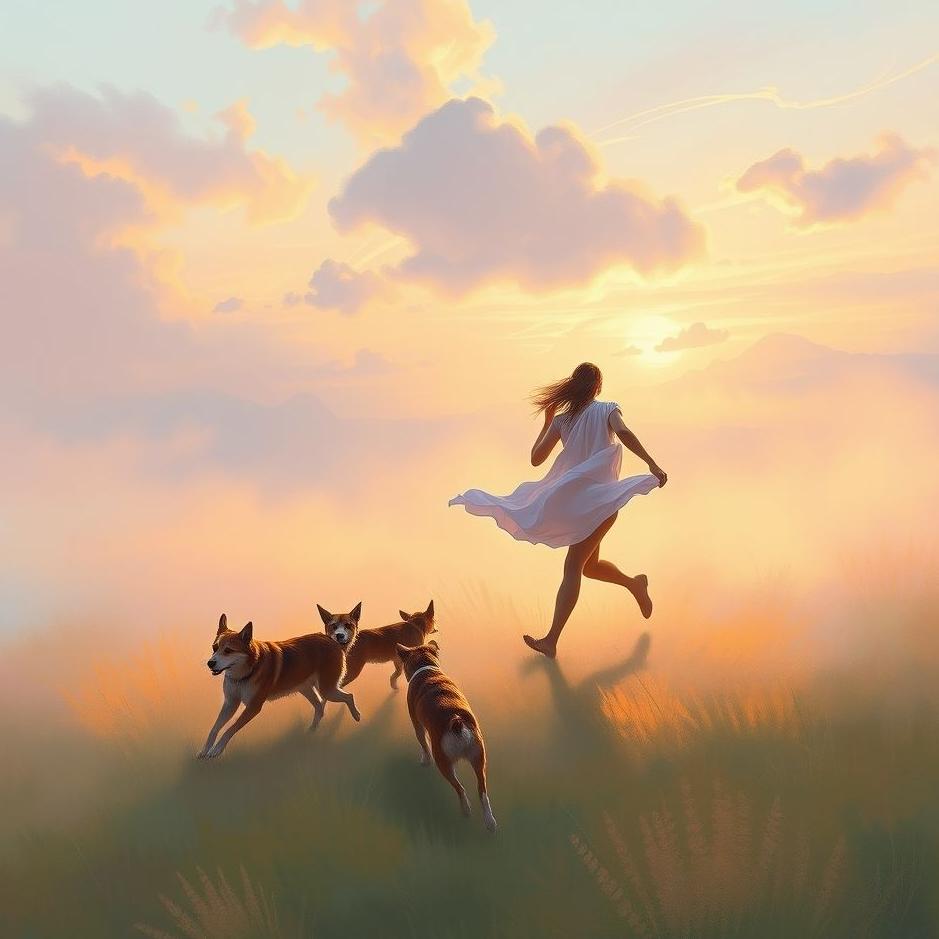 Dream : Chasing a pack of dogs in a dream