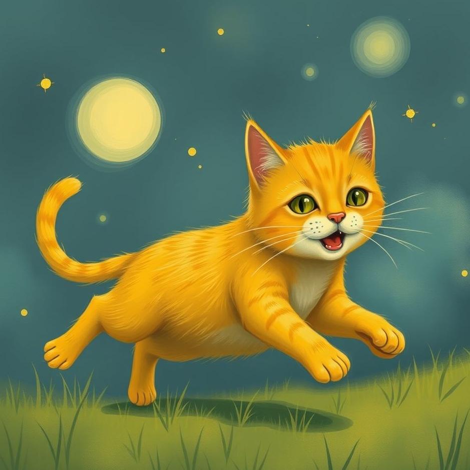 Dream : Chasing a yellow cat in a dream